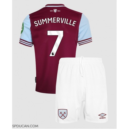 Dječji Nogometni Dres West Ham United Crysencio Summerville #7 Domaci 2024-25 Kratak Rukav (+ Kratke hlače)